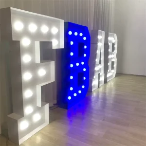 Manufacturer 3ft 4ft 5ft Customized Waterproof Giant Light Up Numbers Sign NO MOQ Marquee Letter