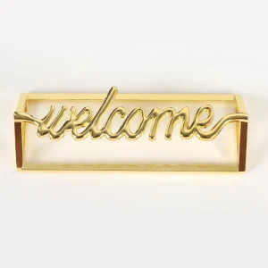 Manufacturer Creative Hollowed English Letter Napkin Rings Metal Plated Napkin Clasps for Party Eco Friendly