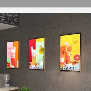 Manufacturer Custom LED Ultra Thin Advertising Light Box Rectangular Frame Movie Poster Glass Lighting Poster Light Box