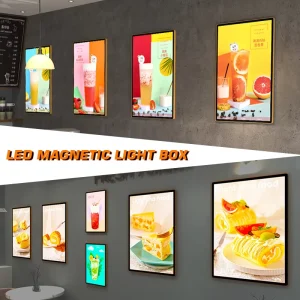 Manufacturer Custom Led Ultra Thin Advertising Light Box Rectangular Frame Movie Poster Glass Lighting Poster Light Box
