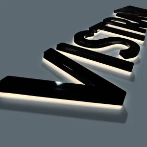 Manufacturer Custom Waterproof Led Channel Letters Beauty Salon Commercial 3D Backlit Luminous Metal Acrylic Advertising Signs