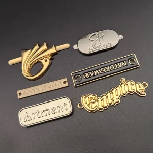 Manufacturer Customized Fashion Brand Logo Metal Tag Metal Bag Label for Handbag Clothing