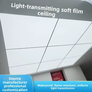 Manufacturer Customized Fireproof Film Fabric LED Lighting Tension Soft Film Ceiling SEG Light Box with Aluminum Frame