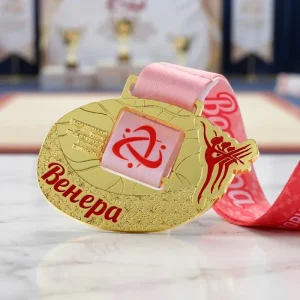 Manufacturer Dance Medal Gold Plated Zinc Alloy Logo Letter Gymnastics Medal Logo Letter Hollow Embossed Metal Sports Medals