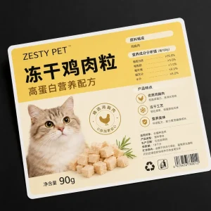 Manufacturer High Clarity White Sticker Sheet Waterproof Label for Pet Food Tin