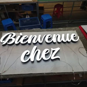 Manufacturer Logo Light Custom LED 3D Outdoor Metal Backlit Letter Signage Stainless Steel Letter Business Wall Logo Signs