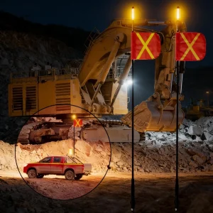 Manufacturer Mining Safety Flag Industrial Grade 10ft/12ft for Mining Construction Site