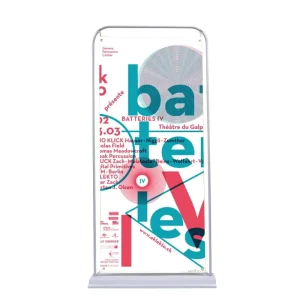 Manufacturer Price Display Racks Door Shape Banner Stand Standard Sizes 60*160 80*180 Iron Gate Type Stands