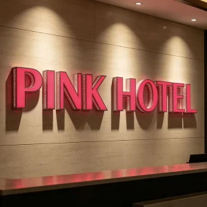 Manufacturer Push Through Hole Punching Channel Letter LED Sign Perforated Channel Letters Outdoor Signage for Hotel Lobby
