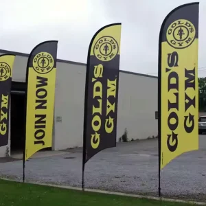 Manufacturers Custom Beach Flags Large Marketing Feather Pennants Outdoor Advertising Banners Rack Polyester UV