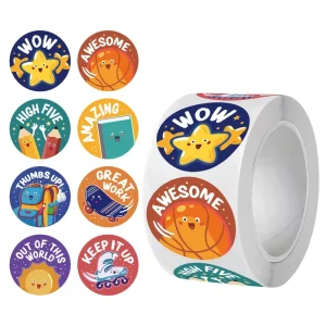 Manufacturers Round 500 Stickers Cartoon Animal Stickers Children Encouragement Reward Stickers Labels
