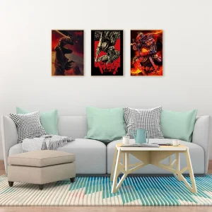 Manufactures Custom Size Wall Fabric Anime Poster Movie Educational Posters Printing Poster With Frames for Advertising