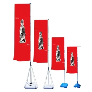 Marketing Flag Natural Portable 3m Outdoor Banner for Trade Show Advertising