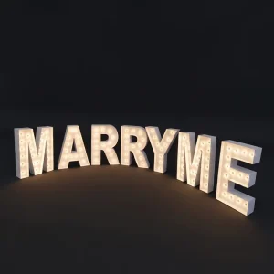 Marry Me 3ft 4ft Marquee Numbers Love Letter Chiffre Lumineux Geant Giant Letters Giant Light Up Letters LED
