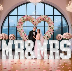 Marry Me Personalized Wedding Love Declaration of the Lawn Hotel Anniversary Light Bulb with Glowing Letters