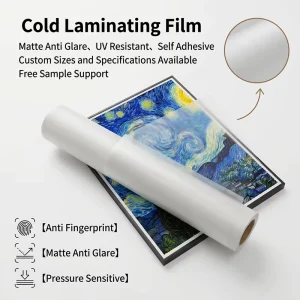 Matte Anti Glare Soft PVC Cold Laminating Film Waterproof UV Resistant Self Adhesive Roll Poster Banner Signage Photo Protection