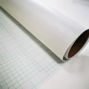 Matte Cold Laminated White Liner Green Grid Pattern 70120 Matt Cold Lamination Film Roll