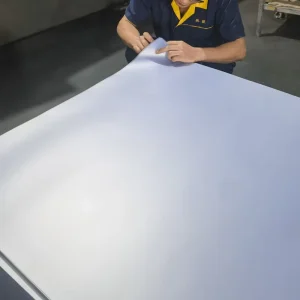 Matte Embossed Clear Rigid PVC Sheet With Customized Size Cutting Service REACH Certified For Vacuum Forming