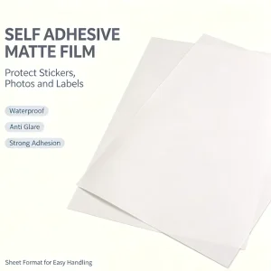 Matte Self Adhesive Cold Lamination Film Sheets No Heat Laminating Film for Stickers Photos Labels