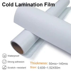 Matte Soft Plain Cold Laminating Film Roll PVC Removable Adhesive Waterproof Photo Lamination Film for Menu Board