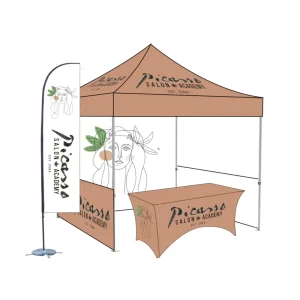 Maxcanopy Printed 1.5×1.5m Popup Booth Advertising Tent Waterproof Outdoor Exhibition 5×5 Canopy Pop up Steel Trade Show Tent