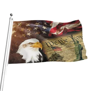 Memorial Day 150D Courtyard Digital Printing Advertising Flags Banners 100% Polyester Custom Flag