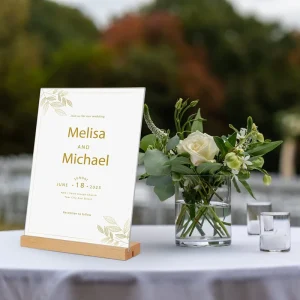 Menu Holder With Wooden Base Table Sign Stand for Restaurant Table Tent Menu Display Card Picture Holder Cafe Bar