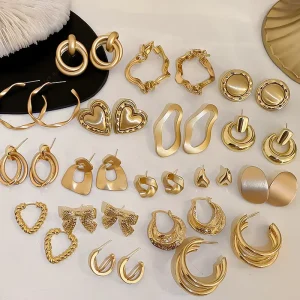 Metal Earrings Premium Sense Simple Stud Earrings for Women