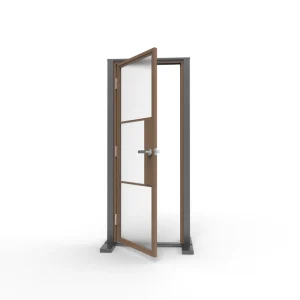Metal Frame Single Door Stable Display Stand Rack System
