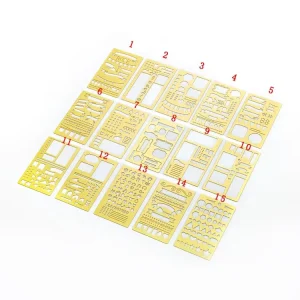Metal Hollow Ruler Cute Template Photo Album Draw Tools Metal Ruler
