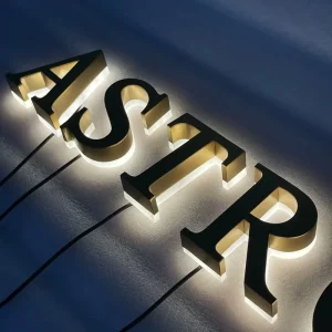 Metal Letter Sign Illuminate Letters Backlit LED Sign Illuminated Channel Letter Waterproof LED Logo Backlit Sign