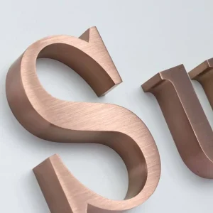 Metal Letter Stainless Steel Gold Logo Wall Brass Letter Office Home Decor Name Logo Business Custom Metal Sign