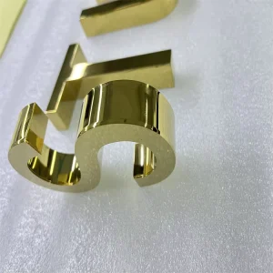 Metal Letter Stainless Steel Gold Logo Wall Brass Letter Office Home Decor Name Logo Business Custom Metal Sign