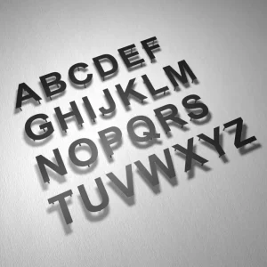Metal Letters English Alphabet Word Personalised Name Design Art Craft Free Standing Wedding Home Decor