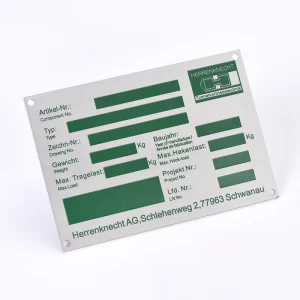 Metal Printing Stamping and Convex Warning Label Aluminum Plate
