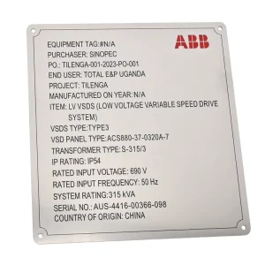 Metal Signs Identification Name Plates Brushed Stainless Steel 304 316 Custom Engraving Folk Art Aluminium Logo Brand Badge
