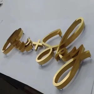 Metal Stainless Steel Laser Cut Sign Custom Stainless Steel Letters Business Logo Sign Metal Names Reception Sign