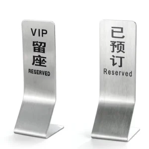 Metal Stainless Steel Table Number Stand Desktop Countertop Metal Number Signage Restaurant Table Sign Standing