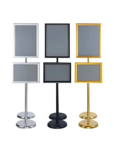 Metal Standing Signage Hotel Directional Sign Freestanding Display Board Advertising Stand Floor Standing Marker