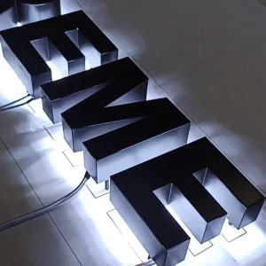 Metal Wall Letters Gold 3D Stainless Steel Signs Small Metal Alphabet Letters Business Backlit Logo Sign Channel Letter