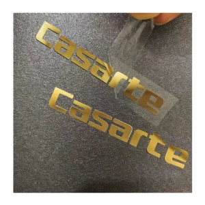 Metallic Letters Labels Custom Thin Electroform Gold Nickel 3D Logo Transfer Embossed Decals Metal Stickers with Adhesive