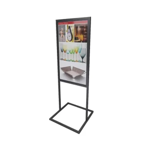 Metallic Supermarket Shelves Sheet Holder Poster Hanger Lightweight Freestanding Marketing Display Stand Racks for Department