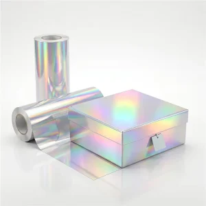 Metallized Holographic BOPP Film Translucent Low Semi Gloss Plain 300m Moisture Proof Pearlescent Luster Decorative Film