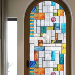 Mineral Ore Frosted Window Film Static Cling No Glue Glass Sticker Privacy Decorative Film