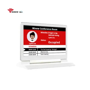Minew Indoor Multimedia Kiosk Desk Stand Digital Signage Advertising Players Eink Double Side Electronic Shelf Labels