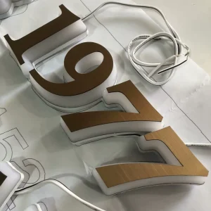 Mini Acrylic LED 3D Logo Sign Light Side Illuminated Backlit Billboard Sign
