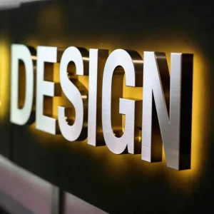 Mini Acrylic Luminous Letters LED Illuminated Letters 3D Outdoor Building Store Background Wall Advertisements