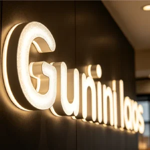Mini Illuminated Letters Mirror Polished Surface Scratch Resistant Finish LED Lighting Output Lettres Lumineuses