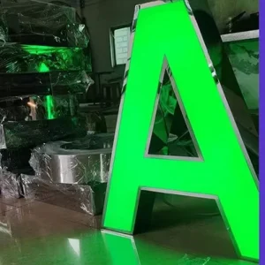 Mini LED Luminous Characters Signboard Outdoor Billboard Production Stainless Steel Metal Flat Door Electronic Sign