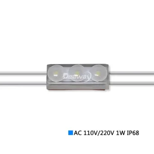 Mini LED Module for Channel Letters Signage High Brightness AC 110V 220V Blue Lens 1W 3 LEDs SMD 3030 IP68 Waterproof